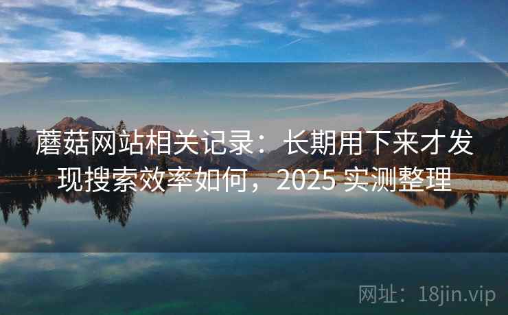 蘑菇网站相关记录：长期用下来才发现搜索效率如何，2025 实测整理