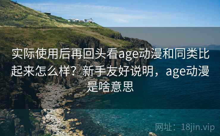 实际使用后再回头看age动漫和同类比起来怎么样？新手友好说明，age动漫是啥意思